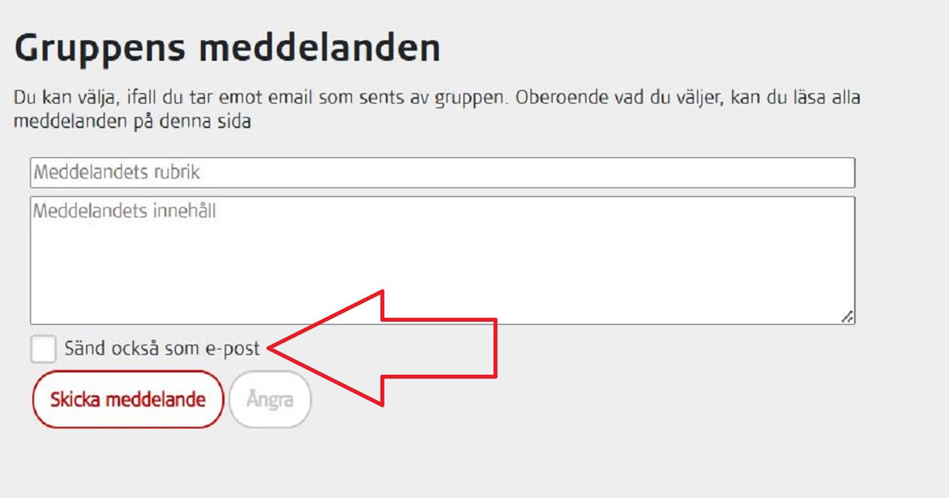 Skärmdump från Oma-systemet.