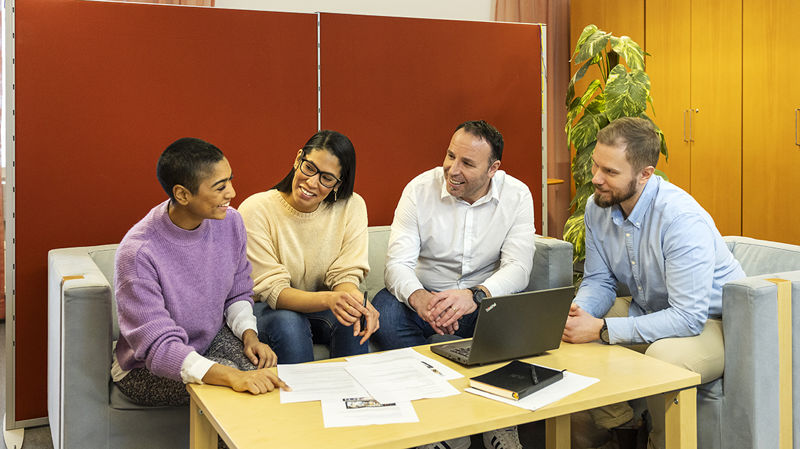 Avdelningens administrationsmeny i Oma